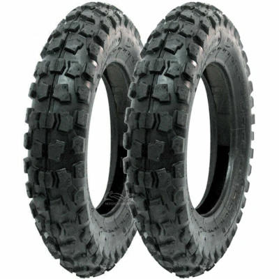 DUE COPERTONI GOMME PNEUMATICI 3.50-10 6PR CROSS TASSELLATO APE PIAGGIO VESPA PX