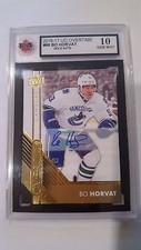 Bo Horvat 2016-17 UD Overtime Gold Autograph Auto Hockey Card KSA Graded 10!!