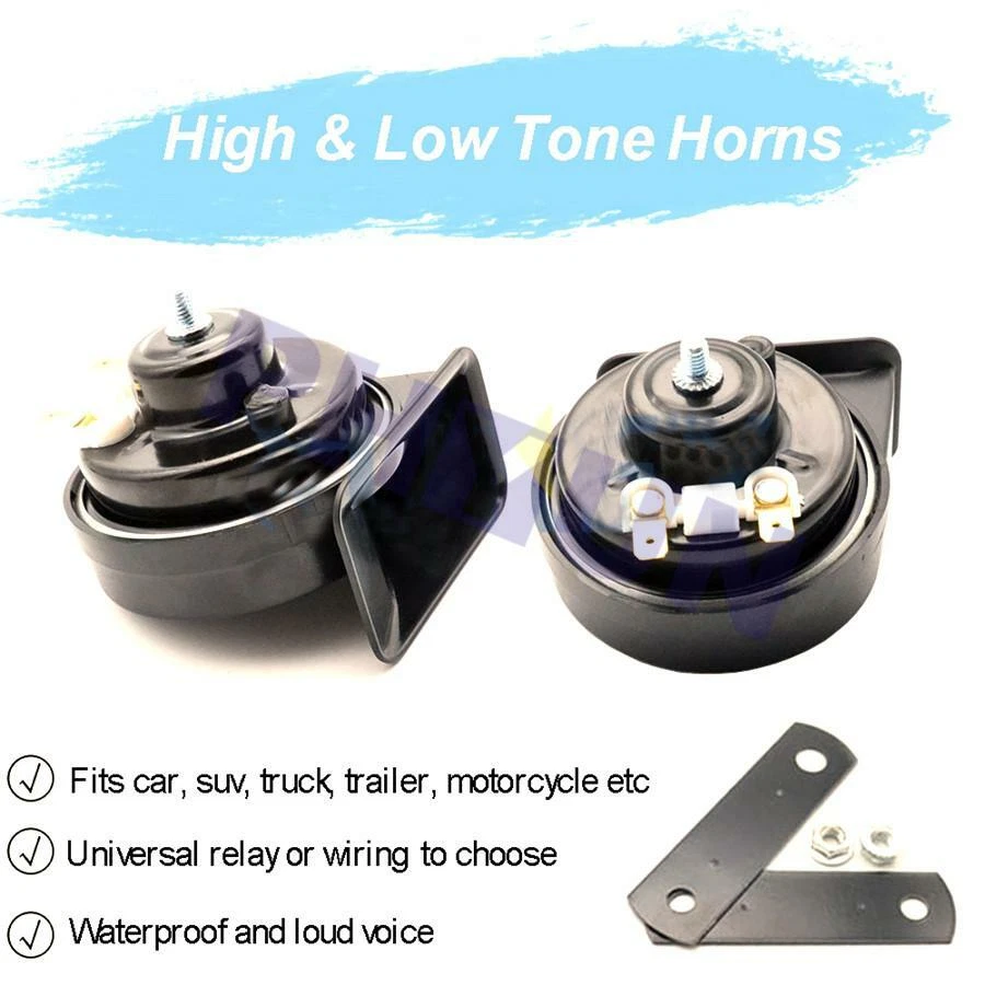 2x 12V Doble Motocicleta ATV Scooter Caracol Bocina 110-125DB con Soporte Universal EE. UU. Foto 3 de 4