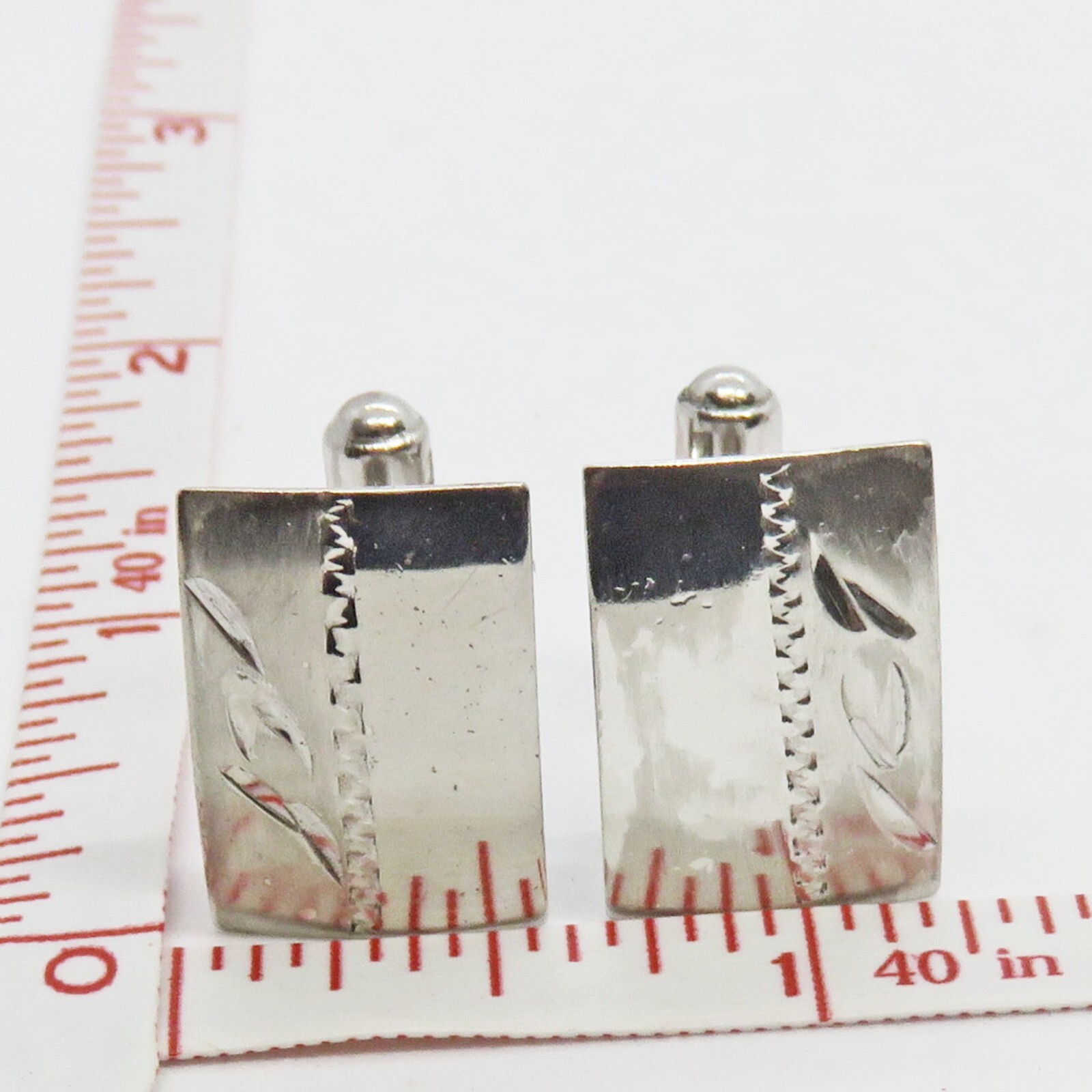 Rectangular Sterling Silver Cuff Links - image 13