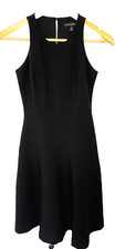 Banana Republic A-Line Double Serge  Dresss Black Size Petite 00