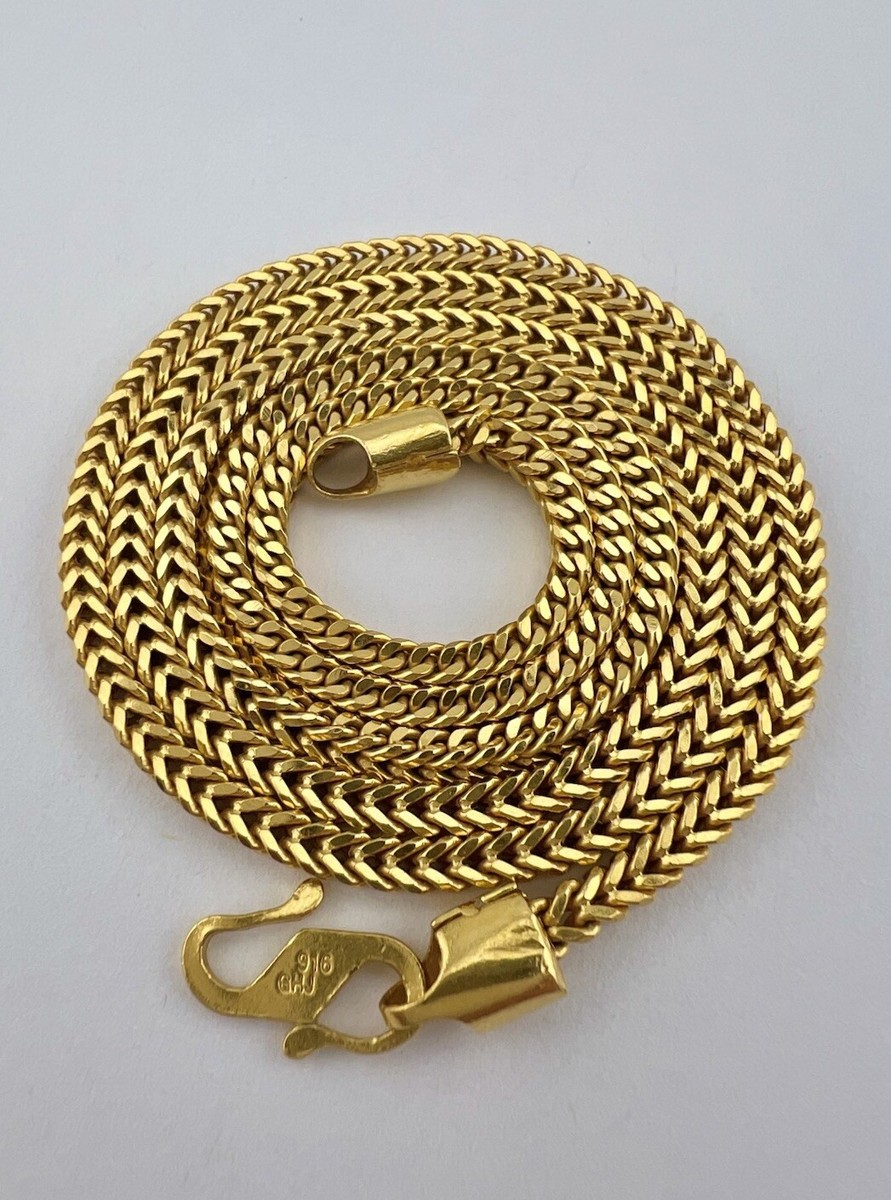 Link Chain 22k Franco Chain Vintage 22K 916 Yellow Gold Franco