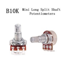 10 PCS Guitar Mini Size Pots B10K Long Split Shaft 18mm Tone Potentiometers