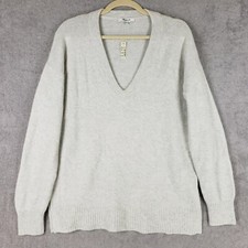 Madewell Sweater Medium Donegal Jason Ex Boyfriend Gray Wool Alpaca Blend NWT
