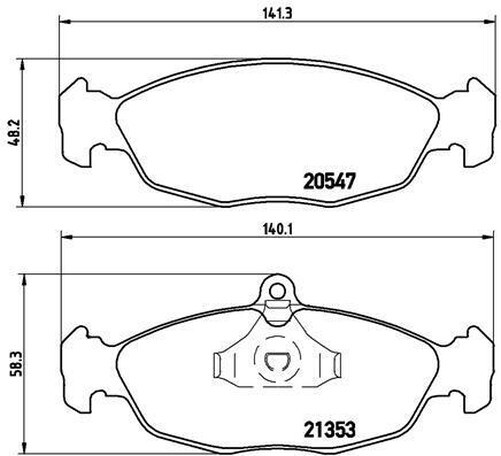 P 59 011 Brembo BremsklöTzesatz,Scheibenbremse FüR ,Buick ( Sgm ),Chevrolet,Ch-image