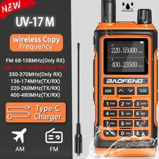 BaoFeng UV-17M Air Band Walkie Talkie Long Range Type-C Ham Two Way Radio 999CH