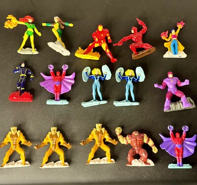 2005 Zizzle Marvel Zizzlingers Lot Of 15 Figures Plus Other Marvel