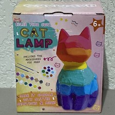 Night Light Desk Lamp 3D Kids 6 Home Decor Art Cat Kitten DIY Color Your Own 5  