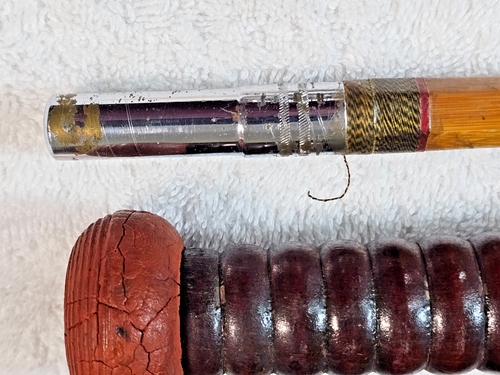 VTG 1950s Sakura Rainbow 102 Bamboo Rod Set w/ Rare Mahogany Saltwater Rod Japan - Picture 12 of 24