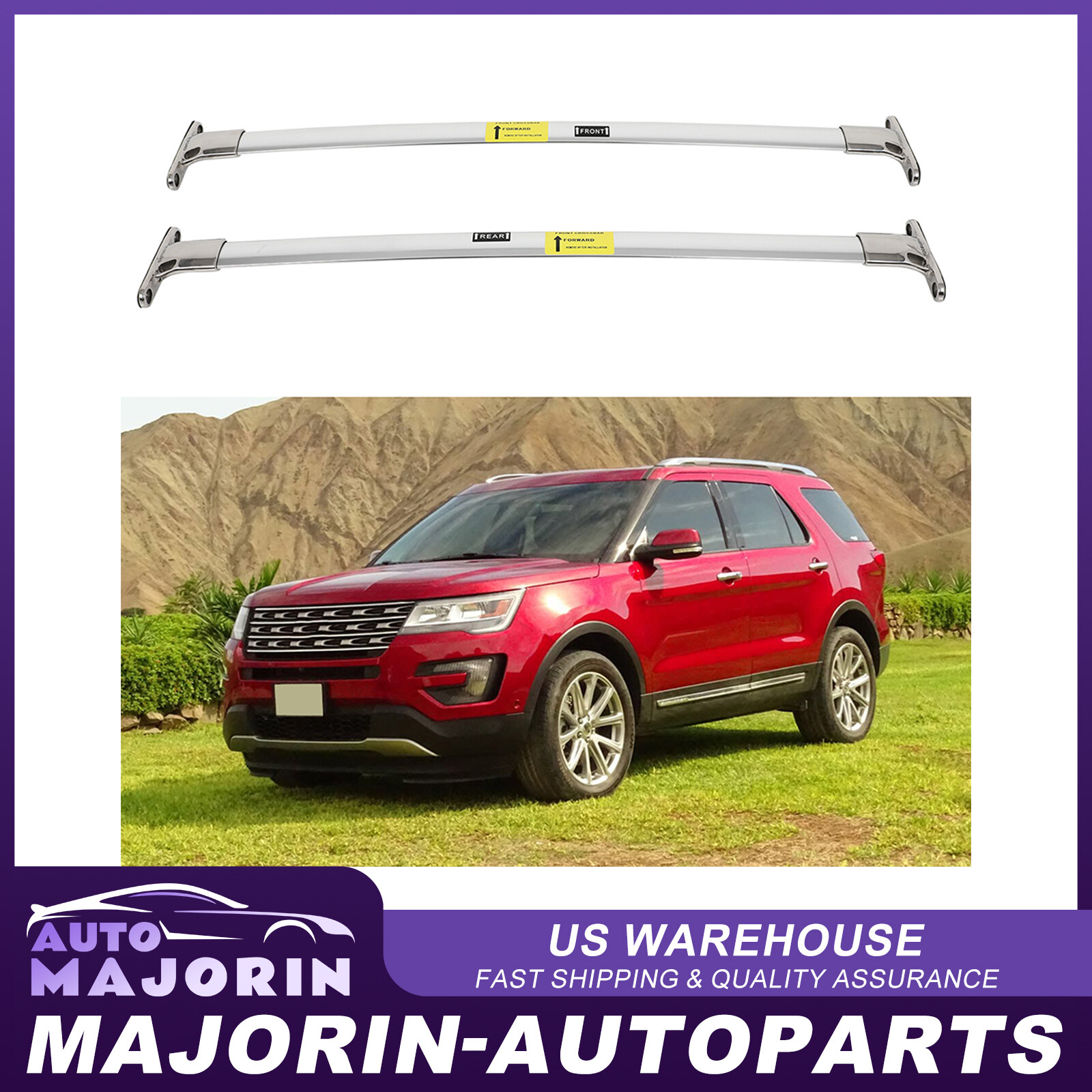 Heavy Duty Roof Rack Cargo Carrier Bar for Ford Explorer 2016-2019-image