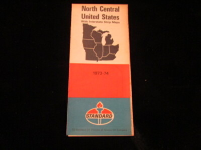  Vintage Road maps North Central United States standard oil company