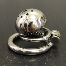 Stainless Steel Male Chastity Device Short Cage for Men Metal Locking Belt