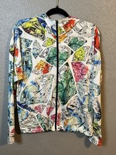 Nike Training Dri Fit Jacket Loose Fit Diamond Print 889207-101 Women  s Small