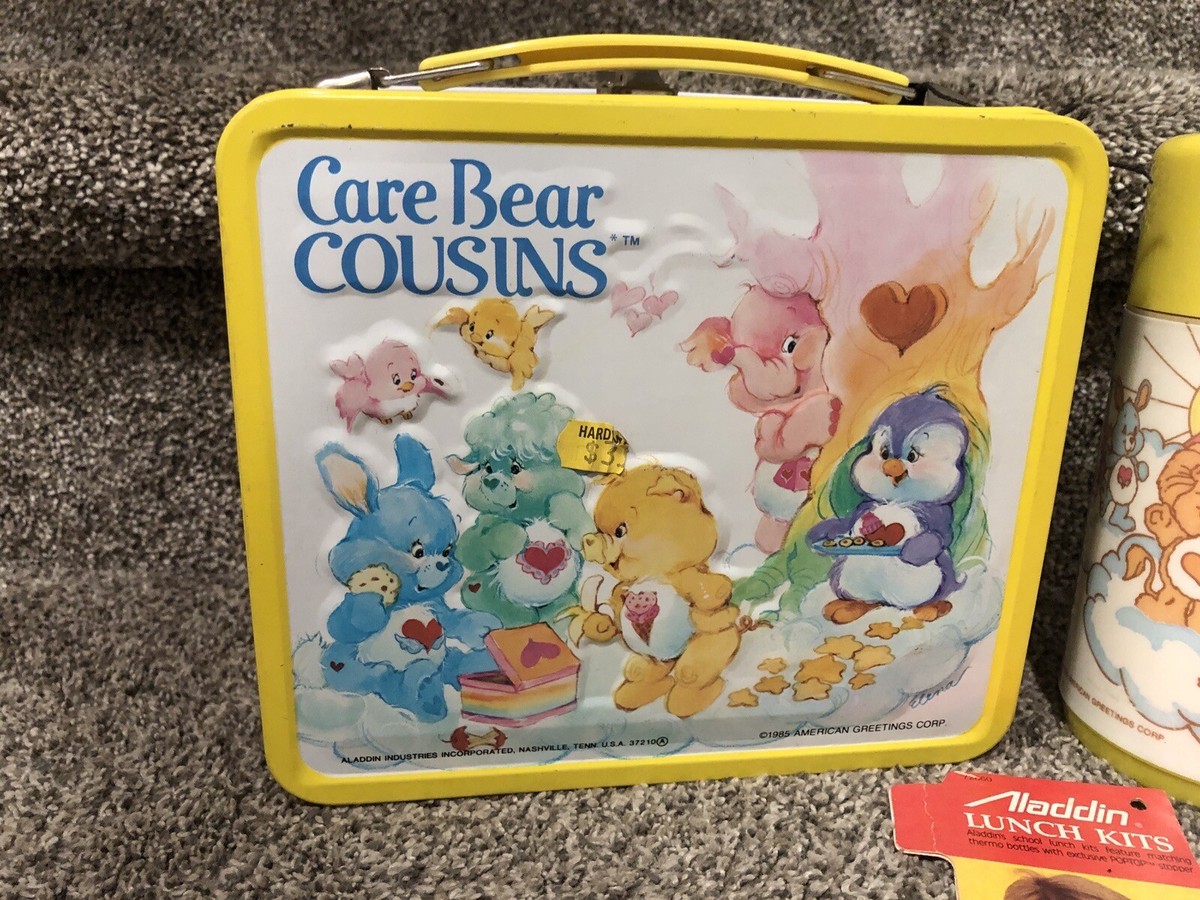 Vintage Collectible 1985 Care Bear Cousins Metal Lunch Box
