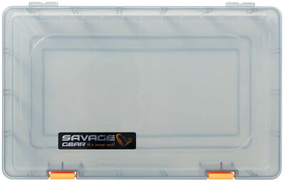 Savage Gear Big Bait Box Lurebox Deep Smoke 36x22,5x8cm, Kunstköderbox, Angelbox