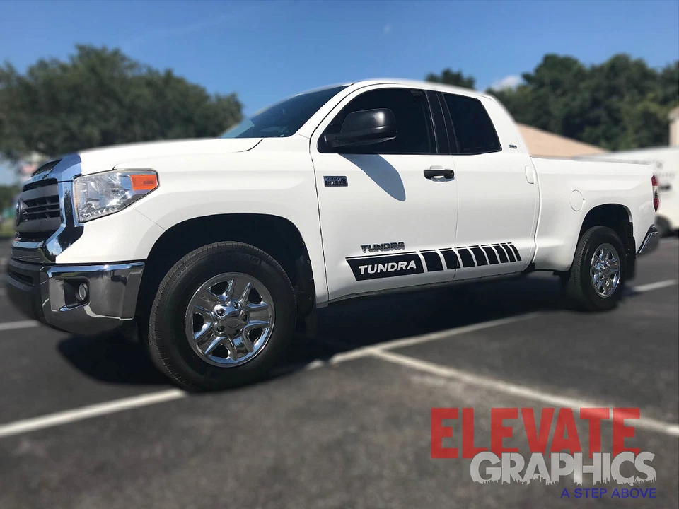 2007-2025 For Toyota Tundra Decals Side Rocker Two Stripes Vinyl Graphic Sticker - Изображение 2 из 4