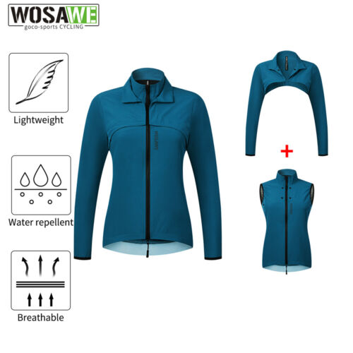 WOSAWE Women Cycling Jacket Breathable Lightweight Water Repellent Windbreaker - Picture 1 of 23