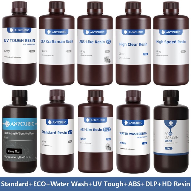 5/10KG ANYCUBIC Stampante 3D UV Resina 405nm ABS-Like Water Washable Ultra Resin
