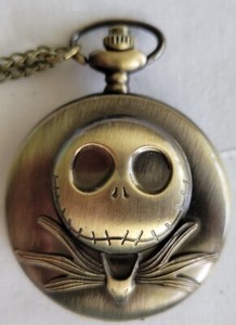 Nightmare before Christmas Logo Bronze Finish Pendant Pocket Watch New Fast ship