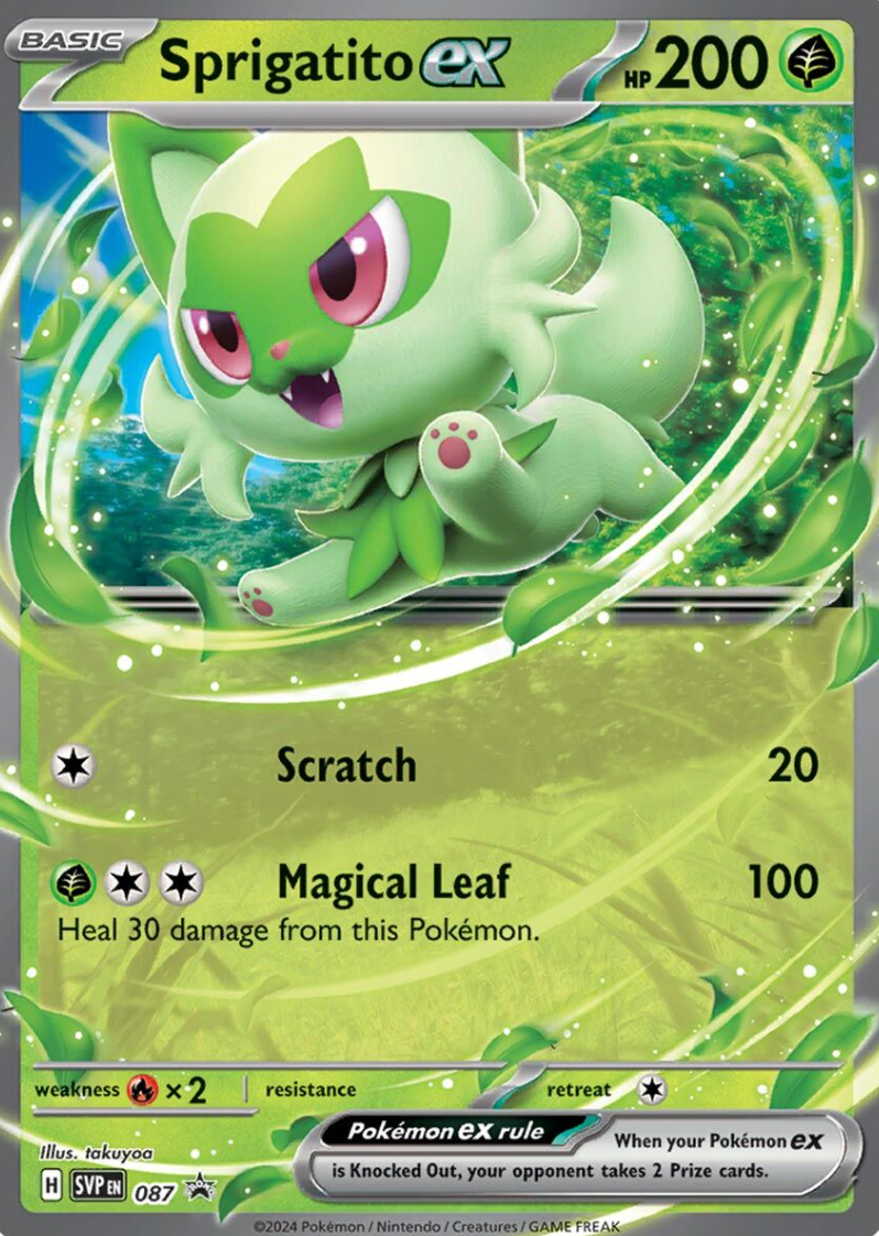 1X NM Sprigatito ex - SVP087 - Holo Promo - Pokemon | eBay
