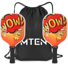 Mten Pickleball Paddle for Kids, Fiberglass Surface Pickleball Padlles Set of 2