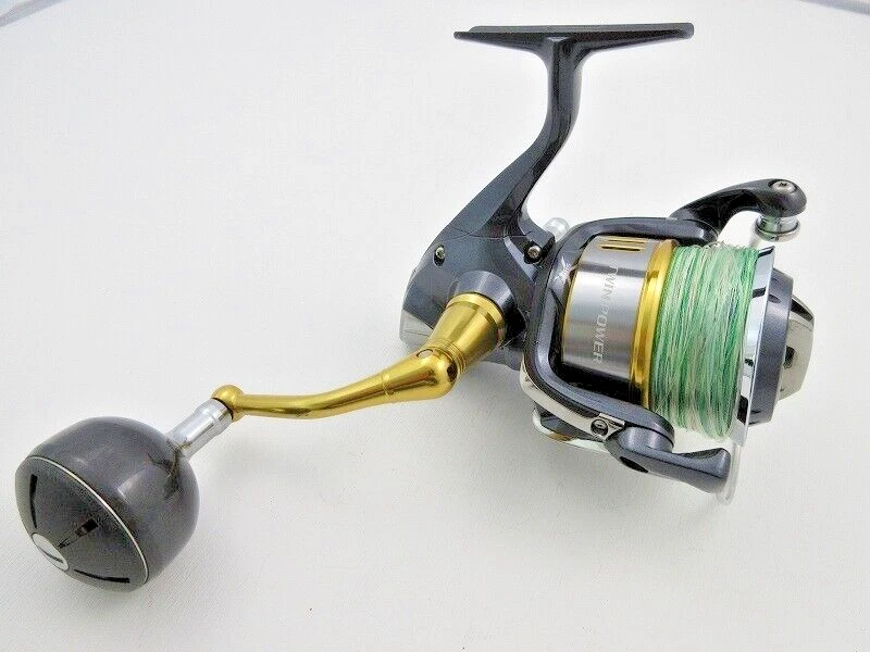 SHIMANO 15 Twin Power SW6000XG Spinning Fishing Reel W/Yumeya Reel Stand