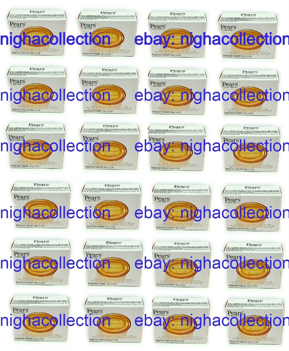 25 x Pears Transparent Glycerin Soap Bars Gentle Care Oz 100g
