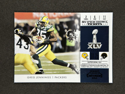 2011 Playoff Contenders Super Bowl Tickets Black #2 Greg Jennings /50 GB Packers