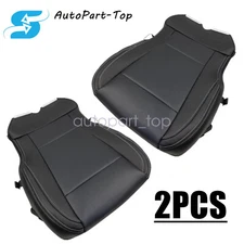 Driver & Passenger Bottom Seat Cover Black Fits 2017-2022 Ford F250 F350 Lariat