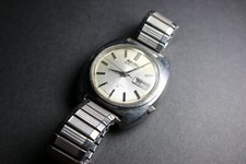 Vintage Seiko 5 Actus 21 Jewels wrist watch 7019-7000 031610 silver dial WORKS