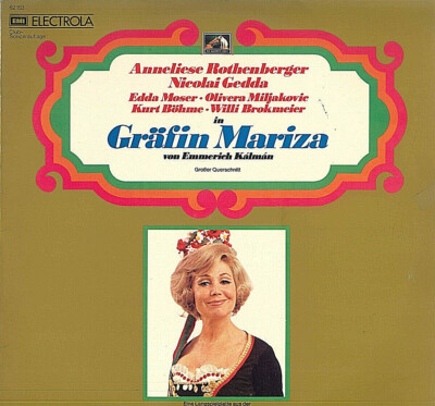 Emmerich Kálmán    Gräfin Mariza (Großer Querschnitt) ~ Rothenberger, Gedda