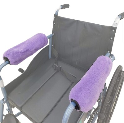 2x Soft Armrest Cushion Pad Wheelchair Armrest Covers Durable Accessories Purple
