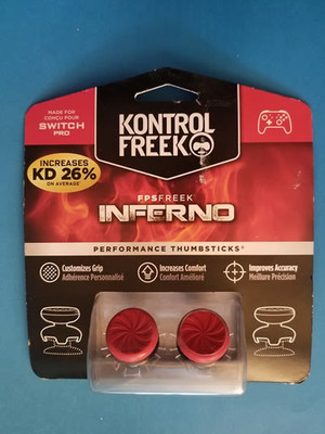 NEW - Kontrol Freek Nintendo Switch Controller Thumbsticks - Red Inferno