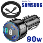 PD 90W Fast Car Charger &Type-C Cable For Samsung Galaxy S26 S25 S24 S23 S22 S21