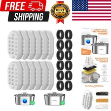 Official Cat Fountain Filters Replacement  Pre-Filter Sponges for 3.2L/108oz ...