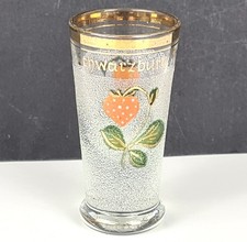 Bicchiere Vetro Eisglas Schwarzburg Pittura a Smalto Bordo Dorato Um 1900 O953