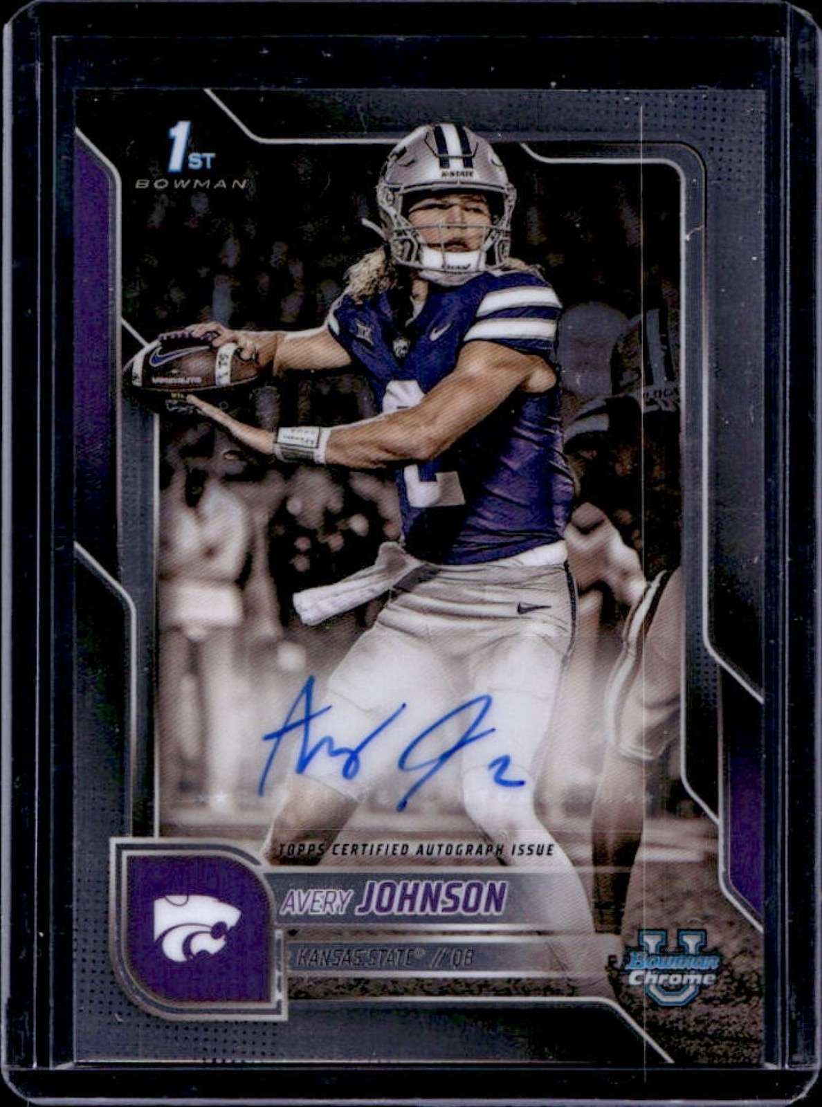 2025 Bowman Chrome U Avery Johnson Prospect Auto #BCA-AJ Wildcats
