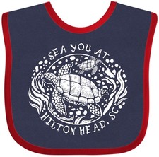 Inktastic Sea You At Hilton Head, SC Baby Bib Trip South Carolina Island Get Son