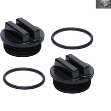 Black 1.5 Threaded Pool Filter Drain Plug - Ideal for Winter Protection