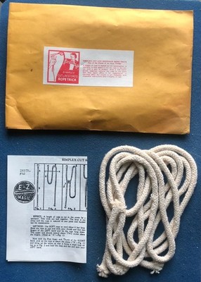 Vintage Magic Trick  Simplex Cut & Restored Rope D. Robbins or E-Z Magic 1960's