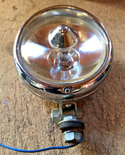 4" Chrom Scheinwerfer / Nebelscheinwerfer - Oldtimer Motorrad - einzelne Bolzenhalterung