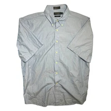 Daniel Cremieux Blue Button Down Shirt Mens XL Short Sleeve Casual