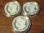 Set of 3- 2000 Morgan Silver Dollars - 3 Troy oz's .999 Bullion