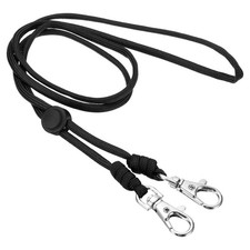 Neck Lanyard with 2 Swivel Hooks Lanyards Adjustable Keychains Black