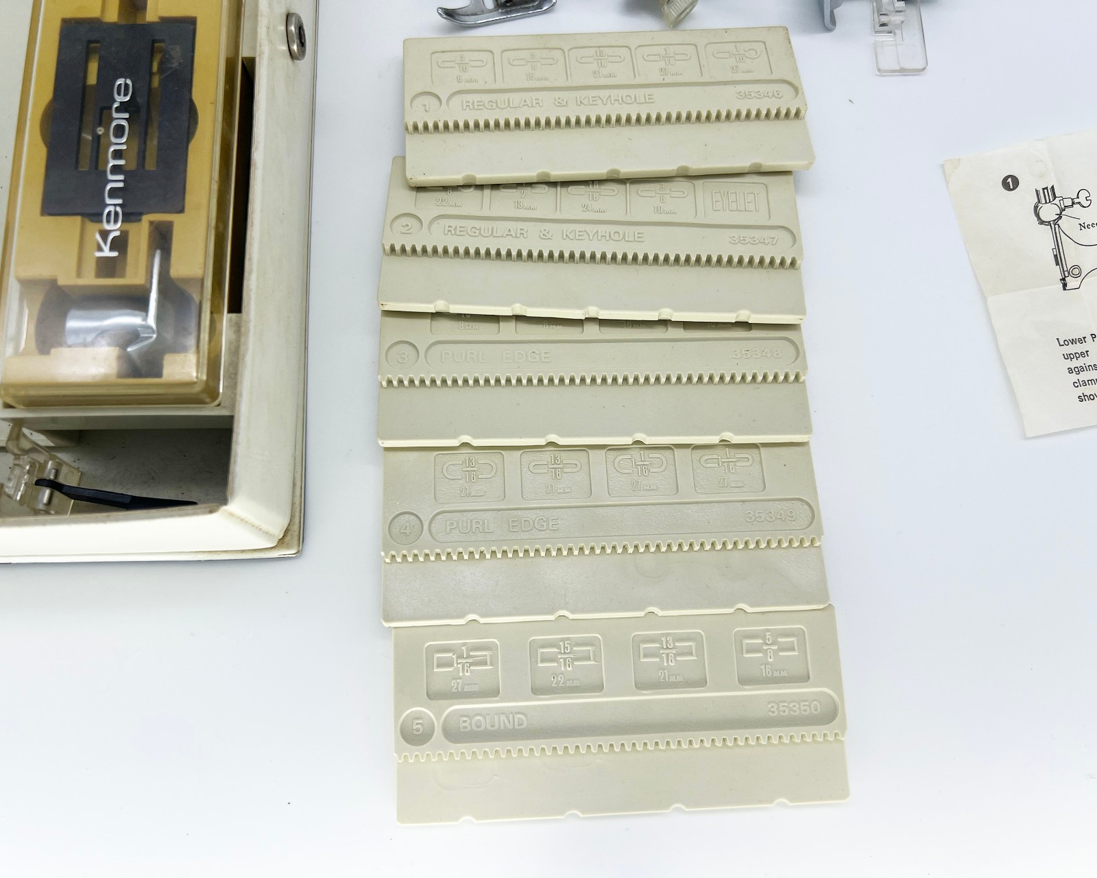 VTG Sears Kenmore Pattern Cams Accessories Buttonholer Case sewing machine Parts