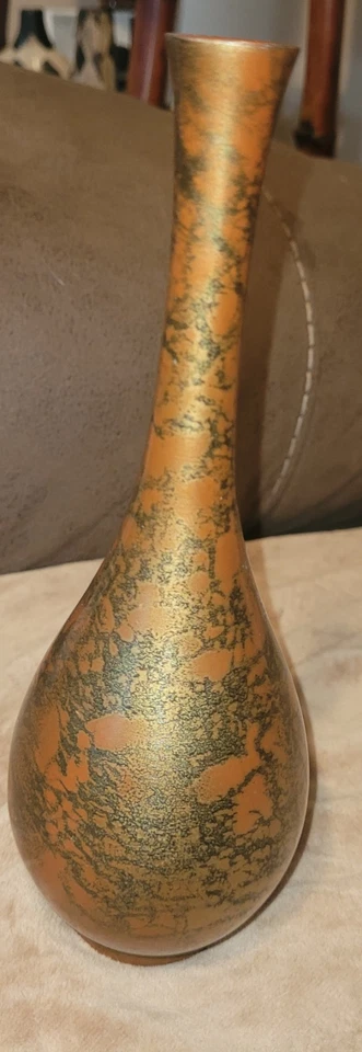 Jarrón vintage de mediados de siglo OMC japonés Murashido bronce con etiqueta PRECIO FINAL REBAJADO Foto 2 de 4