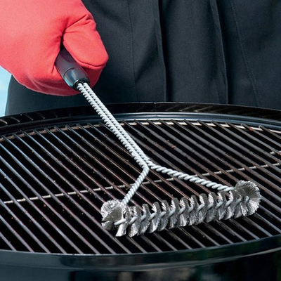 #ad BBQ Grill Brush Stainless Steel Bristles Barbecue Cleaning Tool Non Stick $4.68