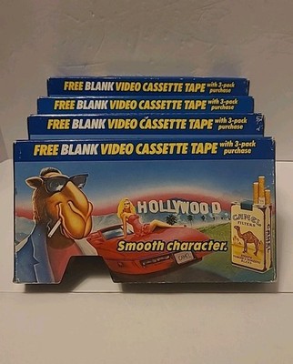 Smokin' Joe Camel Smooth Character VHS Give Away T-120VHS EMPTY BOXES Set Of 4