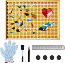 17" X 12"Stained Glass Cutting Mat, Double-Layer Non-Slip Glass Cutting Mat for