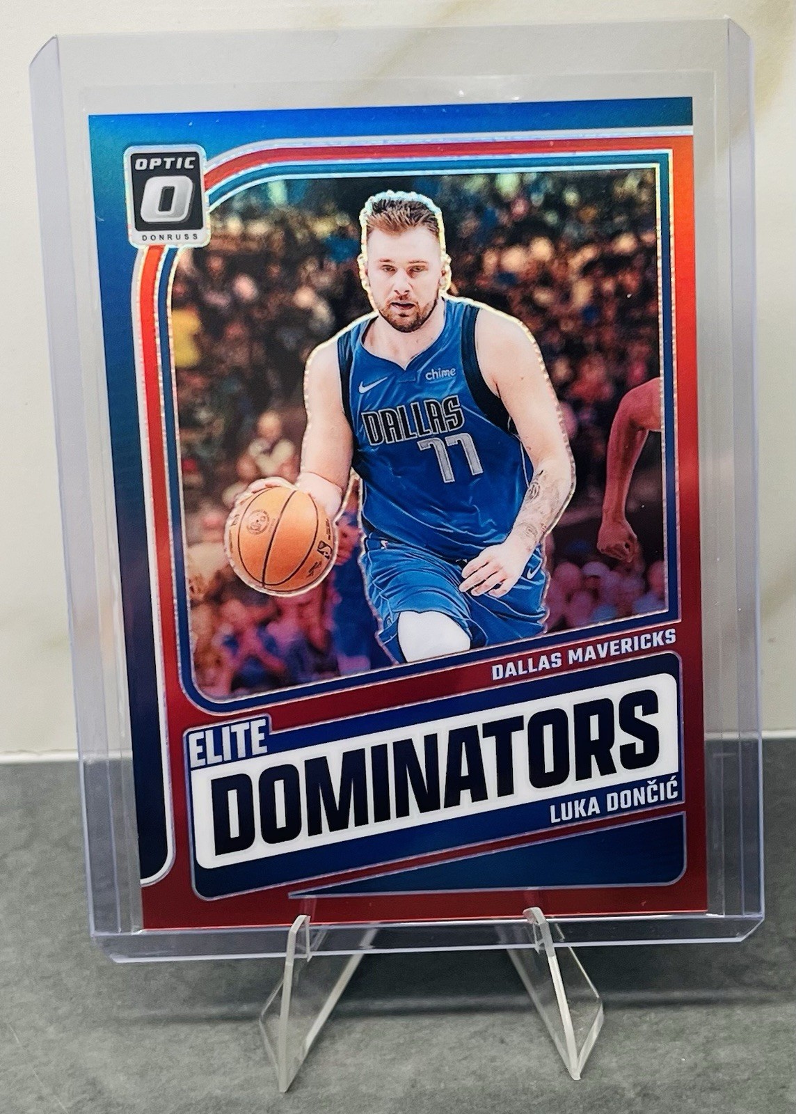 2024-25 Panini Donruss Optic Luka Doncic Elite Dominators Red Prizm /99